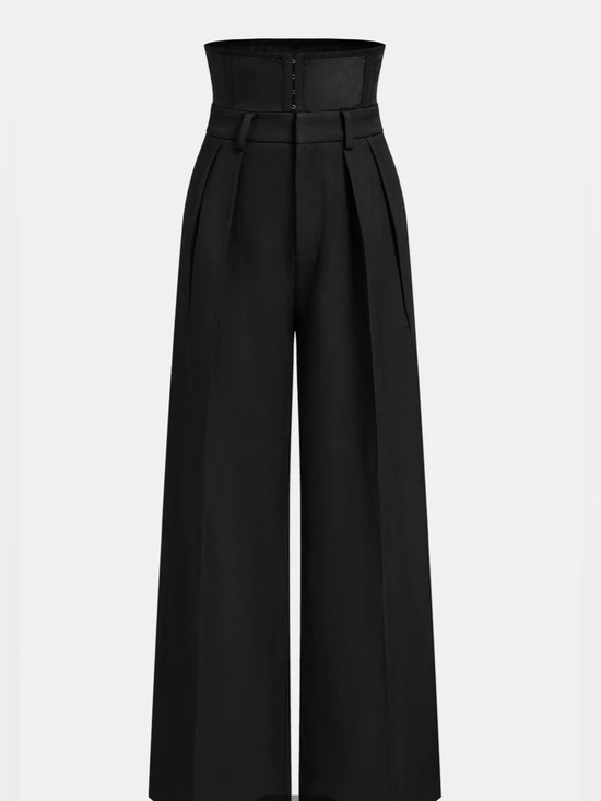 Commense Pants - Commense High-Waist Wide Leg Black Trousers (NEVER WORN)